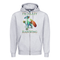 Heather Grey Chill Rainwing Dragon Retro Fan Tee Wings of Fire Zipper Hoodie - linhVisuals