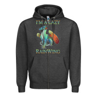 Charcoal Heather Chill Rainwing Dragon Retro Fan Tee Wings of Fire Zipper Hoodie - linhVisuals