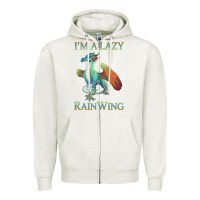 Oatmeal Heather Chill Rainwing Dragon Retro Fan Tee Wings of Fire Zipper Hoodie - linhVisuals