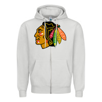 Dove Grey the  blackhawks Zipper Hoodie - linhVisuals