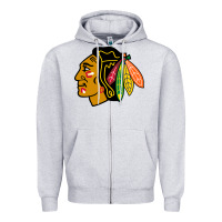 Heather Grey the  blackhawks Zipper Hoodie - linhVisuals