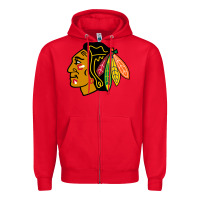 Red the  blackhawks Zipper Hoodie - linhVisuals