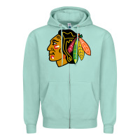 Seafoam the  blackhawks Zipper Hoodie - linhVisuals