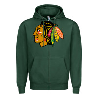 Sports Green the  blackhawks Zipper Hoodie - linhVisuals