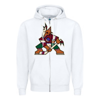 White the  coyotes Zipper Hoodie - linhVisuals