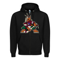 Black the  coyotes Zipper Hoodie - linhVisuals