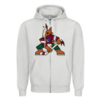 Dove Grey the  coyotes Zipper Hoodie - linhVisuals