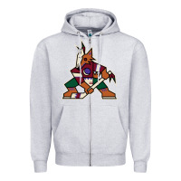 Heather Grey the  coyotes Zipper Hoodie - linhVisuals