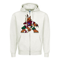 Oatmeal Heather the  coyotes Zipper Hoodie - linhVisuals