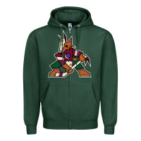 Sports Green the  coyotes Zipper Hoodie - linhVisuals