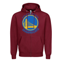 Burgundy Golden state Zipper Hoodie - linhVisuals
