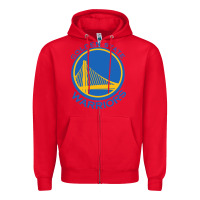 Red Golden state Zipper Hoodie - linhVisuals