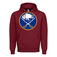 Burgundy the sabres Zipper Hoodie - linhVisuals