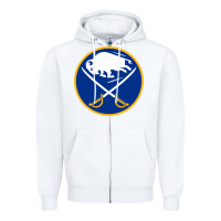 White the sabres Zipper Hoodie - linhVisuals