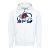 White the  avalanche Zipper Hoodie - linhVisuals