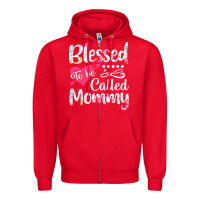 Red blessed to be called mommy t  shirt blessed to be called mommy lovely Zipper Hoodie - linhVisuals