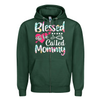 Sports Green blessed to be called mommy t  shirt blessed to be called mommy lovely Zipper Hoodie - linhVisuals