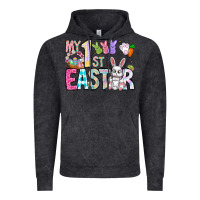 Vintage Black My 1st Easter Vintage Hoodie - CowhideDigitalArt