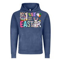 Vintage Denim My 1st Easter Vintage Hoodie - CowhideDigitalArt