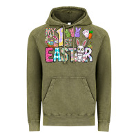 Vintage Olive My 1st Easter Vintage Hoodie - CowhideDigitalArt