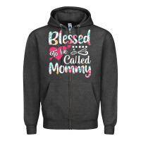 Charcoal Heather blessed to be called mommy t  shirt blessed to be called mommy lovely Zipper Hoodie - linhVisuals