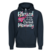 Navy blessed to be called mommy t  shirt blessed to be called mommy lovely Zipper Hoodie - linhVisuals