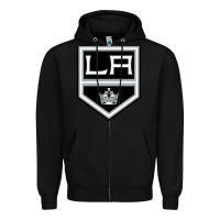 Black the LA kings Zipper Hoodie - linhVisuals