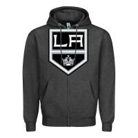 Charcoal Heather the LA kings Zipper Hoodie - linhVisuals