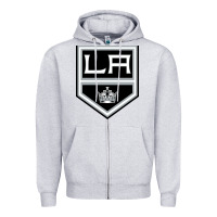 Heather Grey the LA kings Zipper Hoodie - linhVisuals