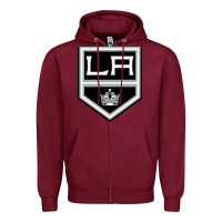 Burgundy the LA kings Zipper Hoodie - linhVisuals