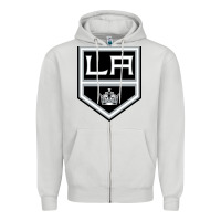 Dove Grey the LA kings Zipper Hoodie - linhVisuals