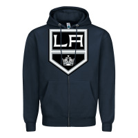 Navy the LA kings Zipper Hoodie - linhVisuals