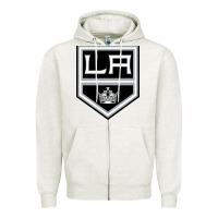 Oatmeal Heather the LA kings Zipper Hoodie - linhVisuals