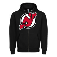 Black the NJ devils Zipper Hoodie - linhVisuals