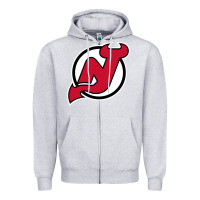 Heather Grey the NJ devils Zipper Hoodie - linhVisuals
