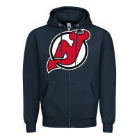Navy the NJ devils Zipper Hoodie - linhVisuals