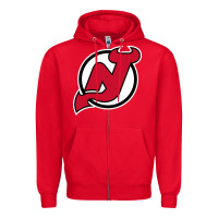 Red the NJ devils Zipper Hoodie - linhVisuals