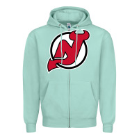 Seafoam the NJ devils Zipper Hoodie - linhVisuals