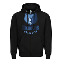 Black memphis Zipper Hoodie - linhVisuals