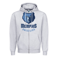 Heather Grey memphis Zipper Hoodie - linhVisuals
