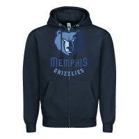 Navy memphis Zipper Hoodie - linhVisuals