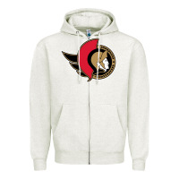Oatmeal Heather the senators Zipper Hoodie - linhVisuals