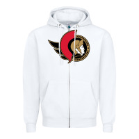 White the senators Zipper Hoodie - linhVisuals