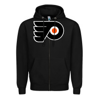 Black the philadelphia Zipper Hoodie - linhVisuals