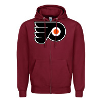 Burgundy the philadelphia Zipper Hoodie - linhVisuals