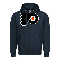 Navy the philadelphia Zipper Hoodie - linhVisuals