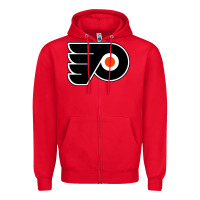 Red the philadelphia Zipper Hoodie - linhVisuals