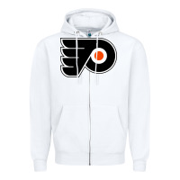 White the philadelphia Zipper Hoodie - linhVisuals
