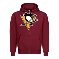 Burgundy the  penguins Zipper Hoodie - linhVisuals