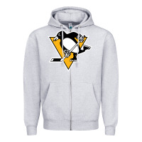 Heather Grey the  penguins Zipper Hoodie - linhVisuals